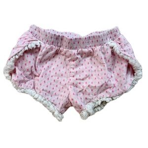 Egg by Susan Lazar | Girls’ Pink Floral Tassel Fringe Shorts